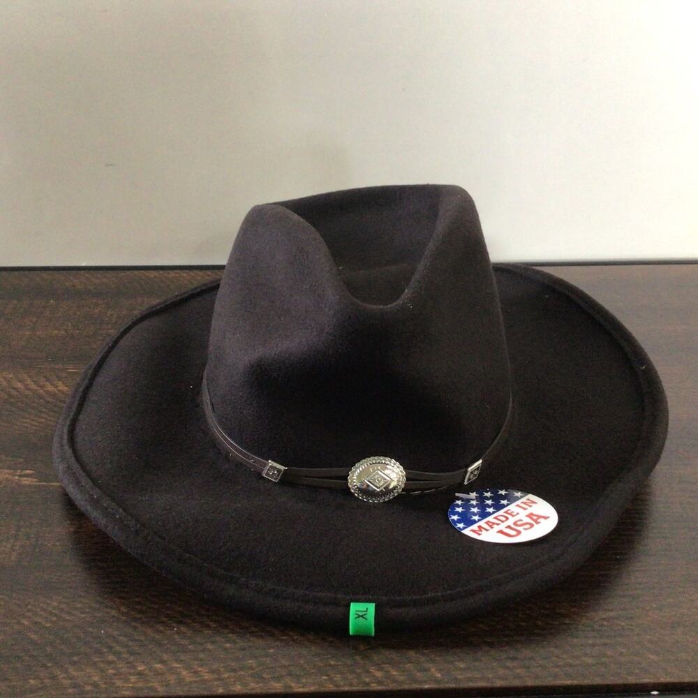 Stetson Hollywood Drive Shapeable Brim Wool Felt Hat Brown Size XL Crushable